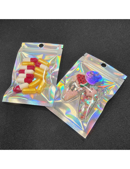 Bolsas Reutilizables Holográficas Trunple 100 PCS 5.8x7.6 cm Bolsas Reutilizables Holográficas Trunple 100 PCS 5.8x7.6 cm