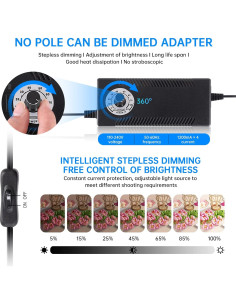 Estudio de Fotografía Profesional ZKEEZM 2m Caja de Luz LED 2