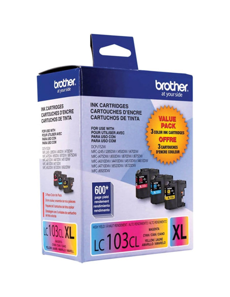 Cartuchos de Tinta Brother LC1033PKS, 3 Colores, 600 Páginas Cartuchos de Tinta Brother LC1033PKS, 3 Colores, 600 Páginas