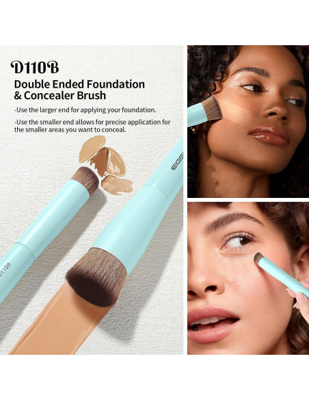 Juego de Brochas de Maquillaje EIGSHOW 3 Piezas Doble Cara Juego de Brochas de Maquillaje EIGSHOW 3 Piezas Doble Cara