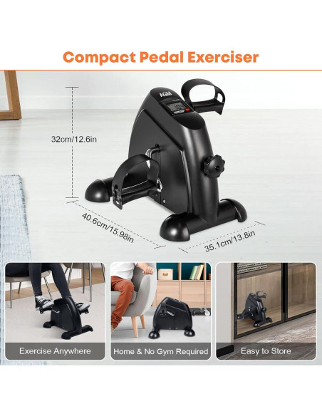 Mini Bicicleta de Ejercicio AGM Bajo Escritorio con Pantalla LCD Mini Bicicleta de Ejercicio AGM Bajo Escritorio con Pantalla LCD