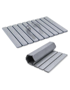 Alfombrilla de Baño Plegable Revid de Diatomita 60x40 cm Gris