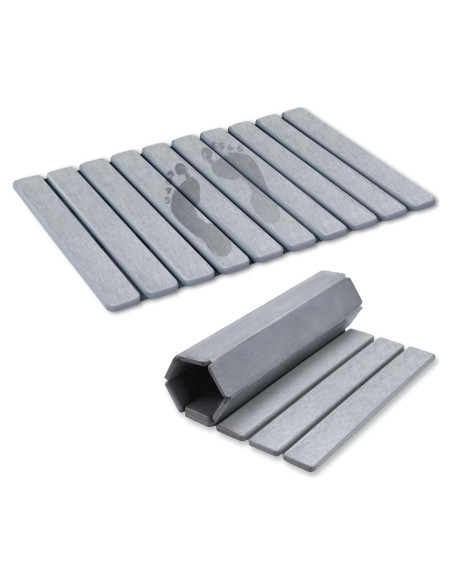 Alfombrilla de Baño Plegable Revid de Diatomita 60x40 cm Gris Alfombrilla de Baño Plegable Revid de Diatomita 60x40 cm Gris