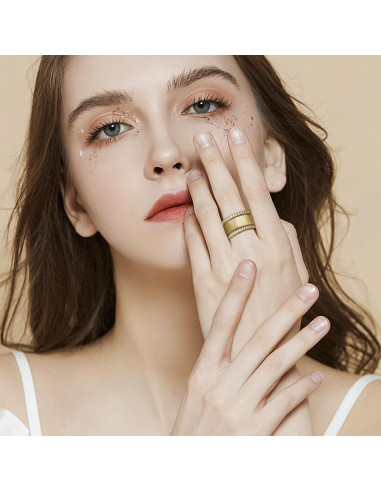 Anillos Apilables Ajustables Oro 14K para Oura Ring - 2 Pack