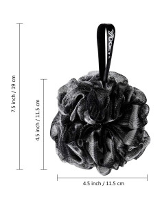 Esponja de Baño Loofah Negra Yoget, Paquete de 4, 60g 2