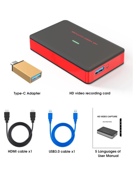 Tarjeta de Captura de Video HDMI DIGITNOW 1080P 60FPS USB 3.0 Tarjeta de Captura de Video HDMI DIGITNOW 1080P 60FPS USB 3.0