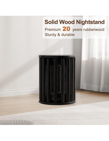 Juego de 4 Taburetes Apilables de Madera WoodsWhisper Negro 53 cm