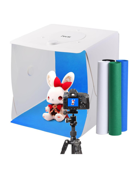 Kit de Carpa de Fotografía Plegable Zecti 30x30cm con LED Kit de Carpa de Fotografía Plegable Zecti 30x30cm con LED