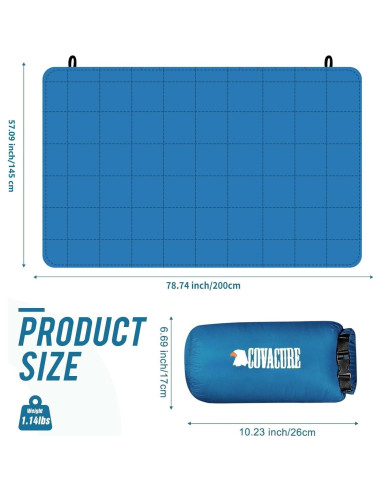 Manta de Camping Covacure DG-002 200x145 cm Azul Ligera