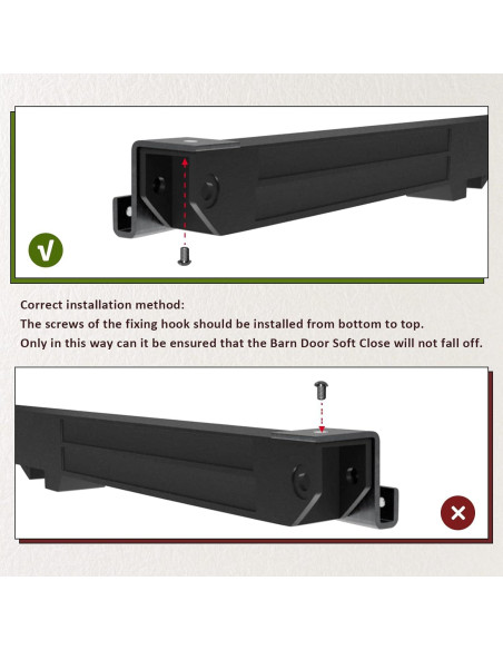 Mecanismo de Cierre Suave para Puerta de Granero Ligero 2PCS