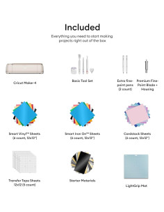 Cricut Maker 4 - Máquina de Corte Inteligente Concha 10.2kg 2