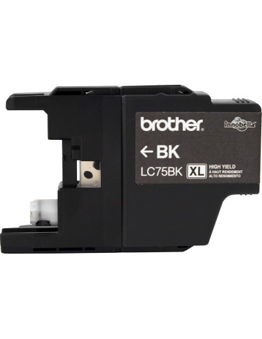 Cartucho de tinta negra Brother LC75BK alta capacidad 600 páginas