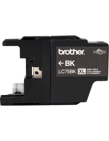 Cartucho de tinta negra Brother LC75BK alta capacidad 600 páginas Cartucho de tinta negra Brother LC75BK alta capacidad 600 páginas