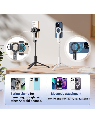 Trípode de Selfie Magnético Jinjiacheng 25-104cm Control Remoto