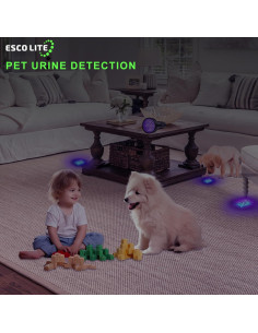 Linterna UV Escolite 51 LED Luz Negra Detector de Orina 2