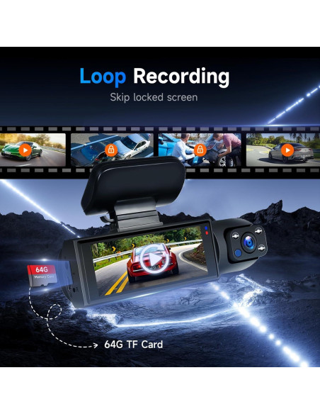 Cámara de tablero Hodozzy 1080P Doble HD con G-Sensor Cámara de tablero Hodozzy 1080P Doble HD con G-Sensor