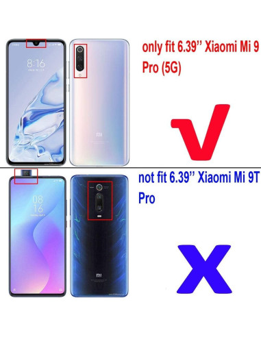 Funda Dura LuluMain para Xiaomi Mi 9 Pro 5G Azul Marino