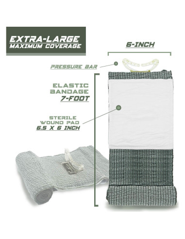 Vendaje de Emergencia Everlit 15.2 cm para Control de Sangrado