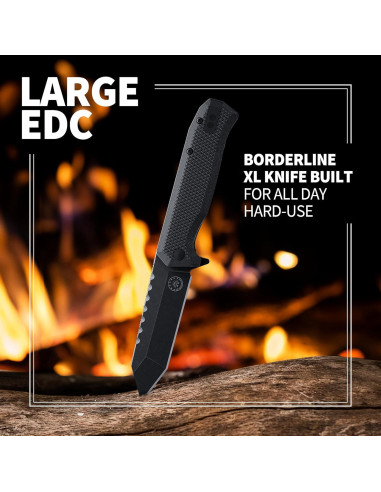 Cuchillo táctico Off-Grid Viper V2 154CM 9.53 cm Blackwash