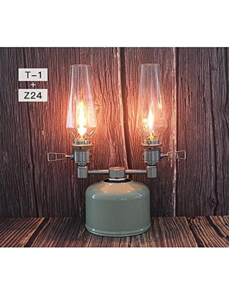 Linterna de Gas para Camping CAMPINGMOON T-1 con Caja de Madera Linterna de Gas para Camping CAMPINGMOON T-1 con Caja de Madera