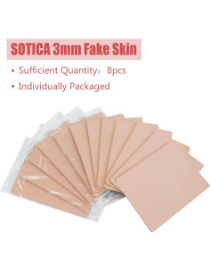 Piel de Tatuaje Sintética SOTICA 8pcs 3mm 15.24x20.32cm 2