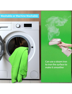 Fondo de poliéster verde Linhedai 1.98 x 3.05 m para fotografía 2