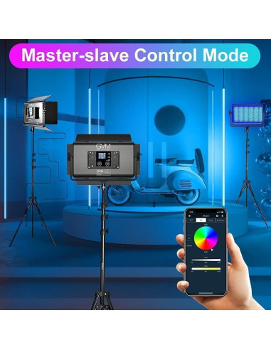 GVM 1500D Kit de Iluminación LED RGB 75W con Softbox