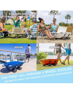 Enfriador Anfibio CUDDY 40QT GoSports con Ruedas 2