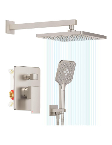 Sistema de Ducha Gabrylly con Cabezal de Lluvia 10" Níquel