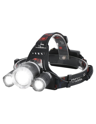 Linterna Frontal Recargable BORUIT RJ-3000 LED 4 Modos
