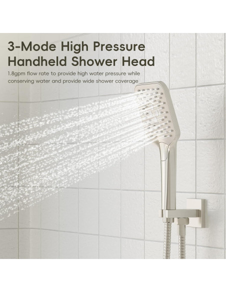 Sistema de Ducha Gabrylly con Cabezal de Lluvia 10" Níquel Sistema de Ducha Gabrylly con Cabezal de Lluvia 10" Níquel