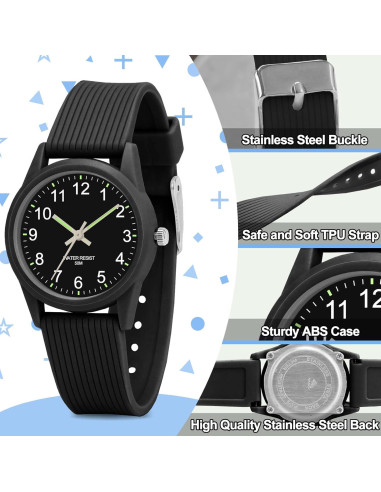 Reloj Analógico Infantil TENOCK 50m Impermeable para Niños