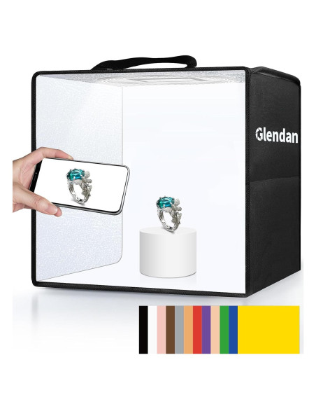 Caja de Luz Fotográfica Portátil Glendan 25.4cm LED 88pcs Caja de Luz Fotográfica Portátil Glendan 25.4cm LED 88pcs