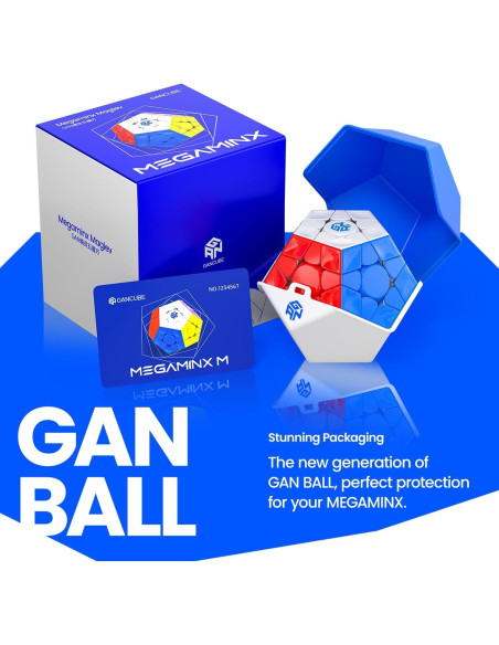 Cubo de Velocidad GAN Megaminx Maglev Negro 230g 36 Sensaciones Cubo de Velocidad GAN Megaminx Maglev Negro 230g 36 Sensaciones