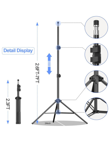 Kit Soporte Fotografía EMART 2.13x3.05m Ajustable con Fondos Kit Soporte Fotografía EMART 2.13x3.05m Ajustable con Fondos