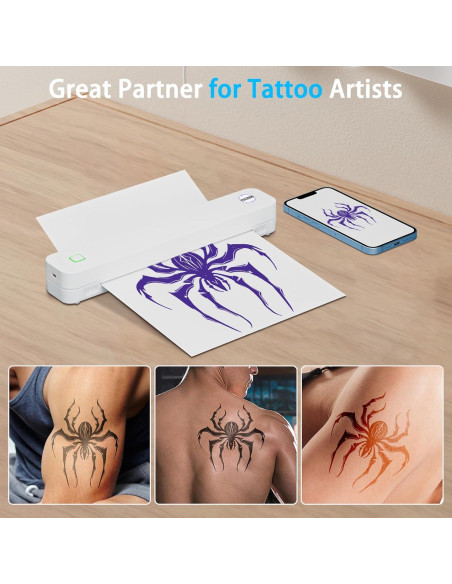 Impresora de Tatuajes Térmica Inalámbrica YUEBBB A4 Bluetooth Impresora de Tatuajes Térmica Inalámbrica YUEBBB A4 Bluetooth