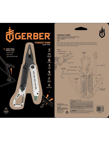 Cuchillo Plegable Multi-Herramienta Gerber Stakeout Spark 10 en 1