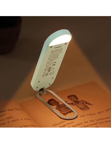 Luz de Libro Akomid Recargable USB 8 LEDs Turquesa
