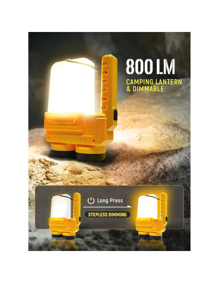 Linterna de Camping LED Anhay Recargable 800LM Impermeable Linterna de Camping LED Anhay Recargable 800LM Impermeable