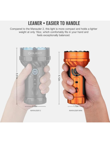 Linterna Recargable OLIGHT Marauder Mini 7000 Lúmenes Naranja Linterna Recargable OLIGHT Marauder Mini 7000 Lúmenes Naranja