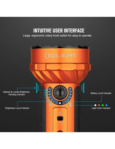 Linterna Recargable OLIGHT Marauder Mini 7000 Lúmenes Naranja Linterna Recargable OLIGHT Marauder Mini 7000 Lúmenes Naranja