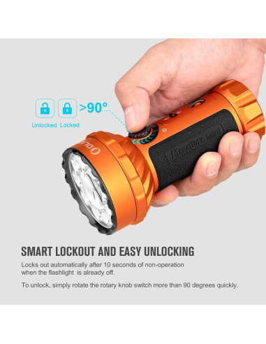 Linterna Recargable OLIGHT Marauder Mini 7000 Lúmenes Naranja