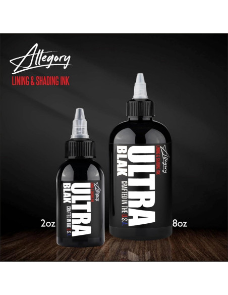 Tinta para Tatuajes Allegory Ultra Negro 59 ml Vegana Premium Tinta para Tatuajes Allegory Ultra Negro 59 ml Vegana Premium