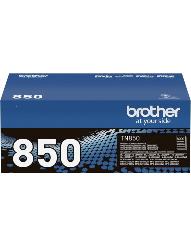 Cartucho de Tóner Brother TN850 Negro Alta Capacidad 8000 Páginas