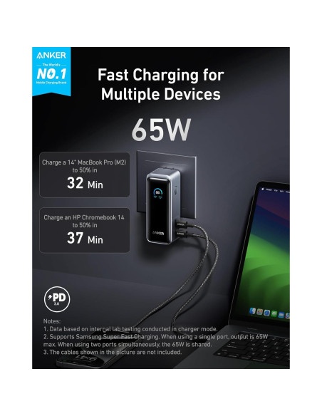Banco de Energía Anker Prime 9600mAh 65W Cargador Portátil Banco de Energía Anker Prime 9600mAh 65W Cargador Portátil