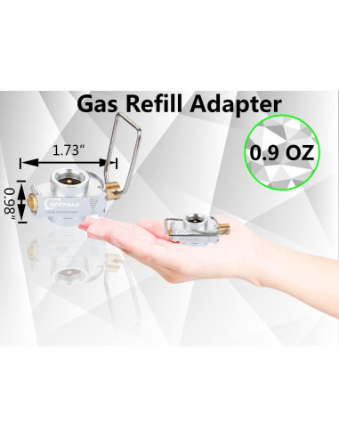Adaptador de Recarga de Butano Horynar 3 PCS para Camping