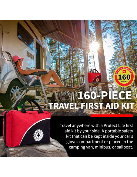 Kit de Primeros Auxilios Protect Life 160 Piezas para Camping Kit de Primeros Auxilios Protect Life 160 Piezas para Camping