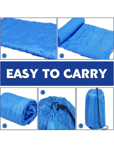 Junkin 12 Pcs Bolsa de Dormir Impermeable para Camping 210x75cm