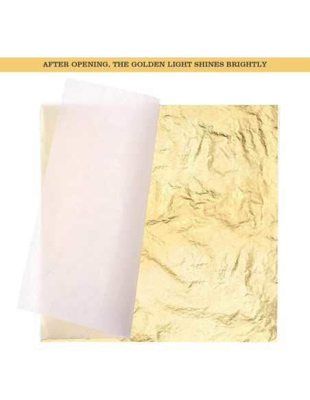 Hojas de Oro Cunhill 100 Pcs 14x14 cm para Manualidades Hojas de Oro Cunhill 100 Pcs 14x14 cm para Manualidades