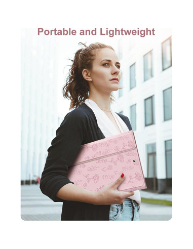 Funda Teclado Hamile iPad 10.2"/10.5" Retroiluminada Rosa